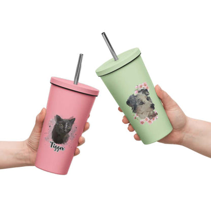 Insulated Tumbler with a Straw