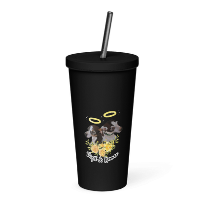 Insulated Tumbler with a Straw