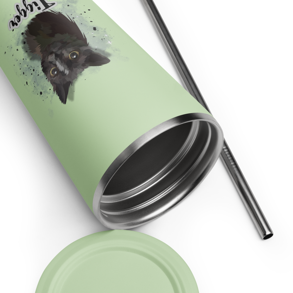 Insulated Tumbler with a Straw